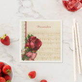 Muzikale Bladmuziek Rozen & Kant Party Personalise Servet (Insitu)