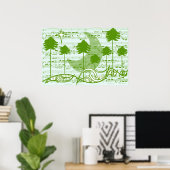 Muzikale Bomen Poster (Thuiskantoor)