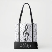 Muzikale boodschappentas tote bag (Voorkant)