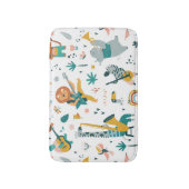 Muzikale bosdieren badmat (Voorkant Verticaal)