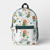 Muzikale bosdieren bedrukte rugzak (Voorkant)