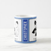 Muzikale Britse politieman met accordeon. grappig Koffiemok (Center)