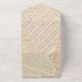 muzikale bruiloft all in one uitnodiging (Buitenkant)