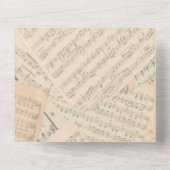 muzikale bruiloft all in one uitnodiging (Achterkant)