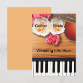 Muzikale bruiloft uitnodiging (Voorkant / Achterkant)