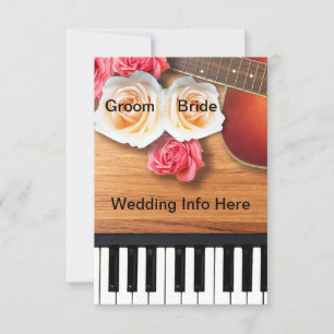 Muzikale bruiloft uitnodiging