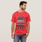 Muzikale Cat Pun retro T-shirt (Voorkant volledig)