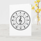 Muzikale Cirkel van Vijfden Kaart (Gele Bloem)