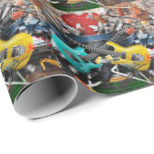 Muzikale collage: kleurrijke ritmische achtergrond cadeaupapier (Rol Hoek)