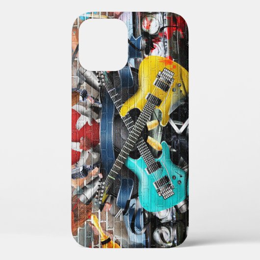 Muzikale collage: kleurrijke ritmische achtergrond Case-Mate iPhone case (Achterkant)