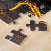 Muzikale collage: kleurrijke ritmische achtergrond legpuzzel (Zijkant)