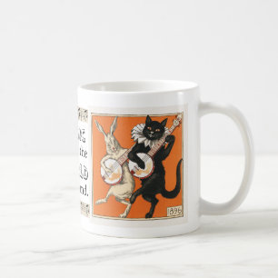 Muzikale Dansende Konijn en Kat  Koffiemok