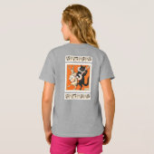 Muzikale Dansende Konijn en Kat T-shirt (Achterkant volledig)