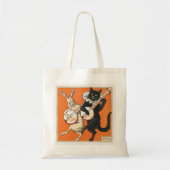 Muzikale Dansende Konijn en Kat Tote Bag (Voorkant)