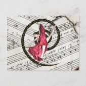 Muzikale danser Briefkaart (Voorkant)
