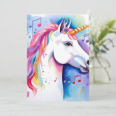 Muzikale Eenhoorns Dank u Kaarten (Staand voorkant)