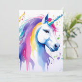 Muzikale Eenhoorns Dank u Kaarten (Staand voorkant)