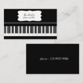 Muzikale elegantie visitekaartje (Voorkant / Achterkant)
