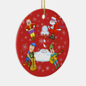 Muzikale Elfen Kerstband Kerst Ornament (Rechts)