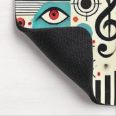 Muzikale en artistieke elementen muismat (Hoek)