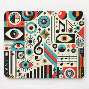 Muzikale en artistieke elementen muismat