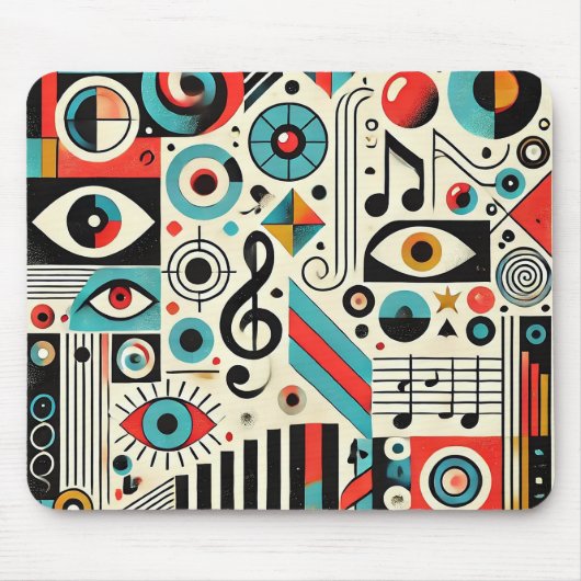 Muzikale en artistieke elementen muismat (Voorkant)