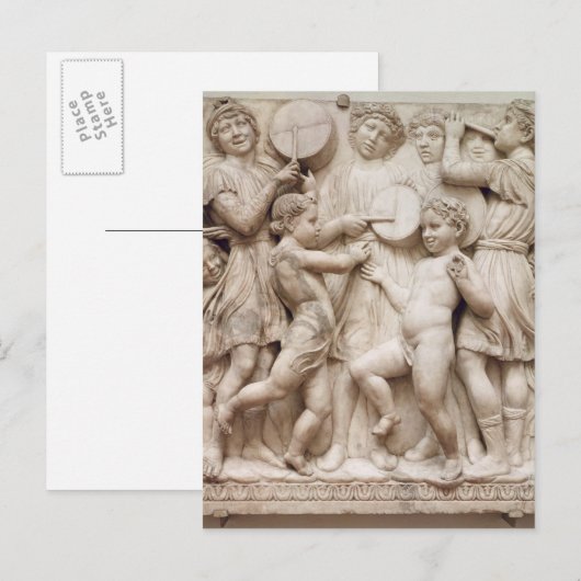 Muzikale engelen, reliëf uit de Cantoria Briefkaart (Voorkant / Achterkant)