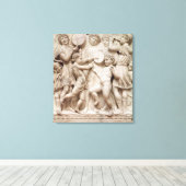 Muzikale engelen, reliëf uit de Cantoria Canvas Afdruk (Insitu (Houten vloer))