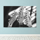 Muzikale Familie Foto Canvas Afdruk (Insitu (Houten vloer))