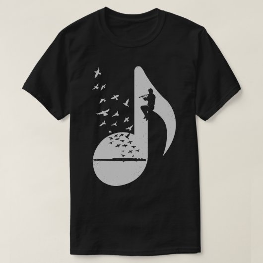 Muzikale fluit t-shirt (Design voorkant)