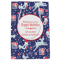 Muzikale gepersonaliseerde kerstcadeauzakken