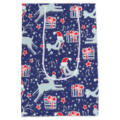 Muzikale gepersonaliseerde kerstcadeauzakken medium cadeauzakje (Achterkant)