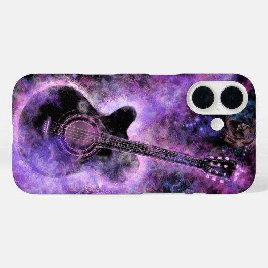 Muzikale Gitaar iPhone Case (Achterkant (horizontaal))