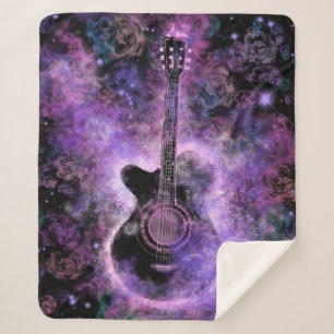 Muzikale gitaar Sherpa Blanket Deken