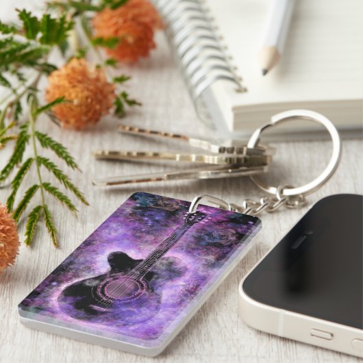 Muzikale gitaar Sleutelhanger (Voorkant Rechts)