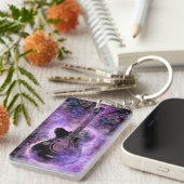 Muzikale gitaar Sleutelhanger (Voorkant Rechts)