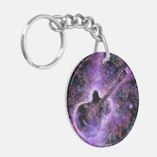 Muzikale gitaar Sleutelhanger (Voorkant Links)