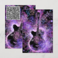 Muzikale gitaar Verjaardag Kaart Uw QR-code Wensen