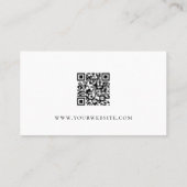 Muzikale gitaarlessen QR Code Navy Blue Visitekaartje (Achterkant)