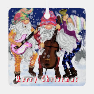Muzikale Gnomes Kerstversiering Metalen Ornament