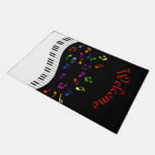Muzikale golven gepersonaliseerd deurmat (Schuin)