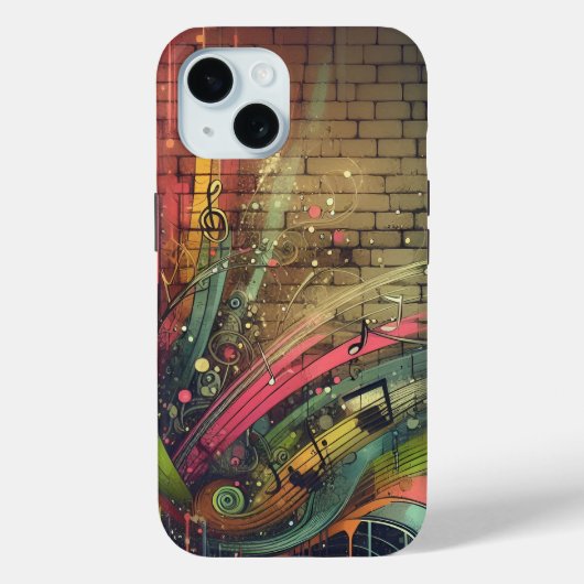 Muzikale graffiti Case-Mate iPhone case (Achterkant)