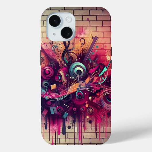 Muzikale graffiti Case-Mate iPhone case (Achterkant)