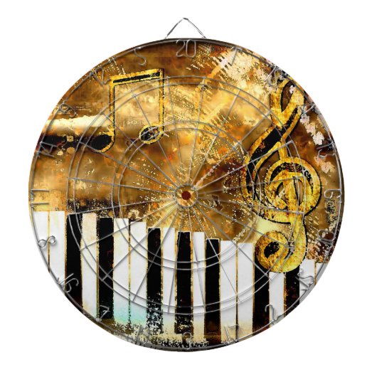Muzikale Grunge Dartbord (Voorkant)