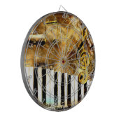 Muzikale Grunge Dartbord (Voorkant Links)