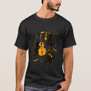 Muzikale Halloween Kat Spooky Match 1 Hoge Og Uitk T-shirt