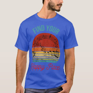 Muzikale Harmonie Silhouet van Muzieknoten Tegen T-shirt