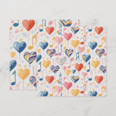 Muzikale harten kaart (Voorkant / Achterkant)