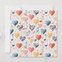 Muzikale hartenkaart kaart