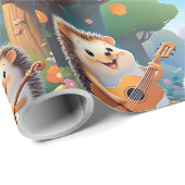 Muzikale Hedgehog Vibes Cadeaupapier (Rol Hoek)